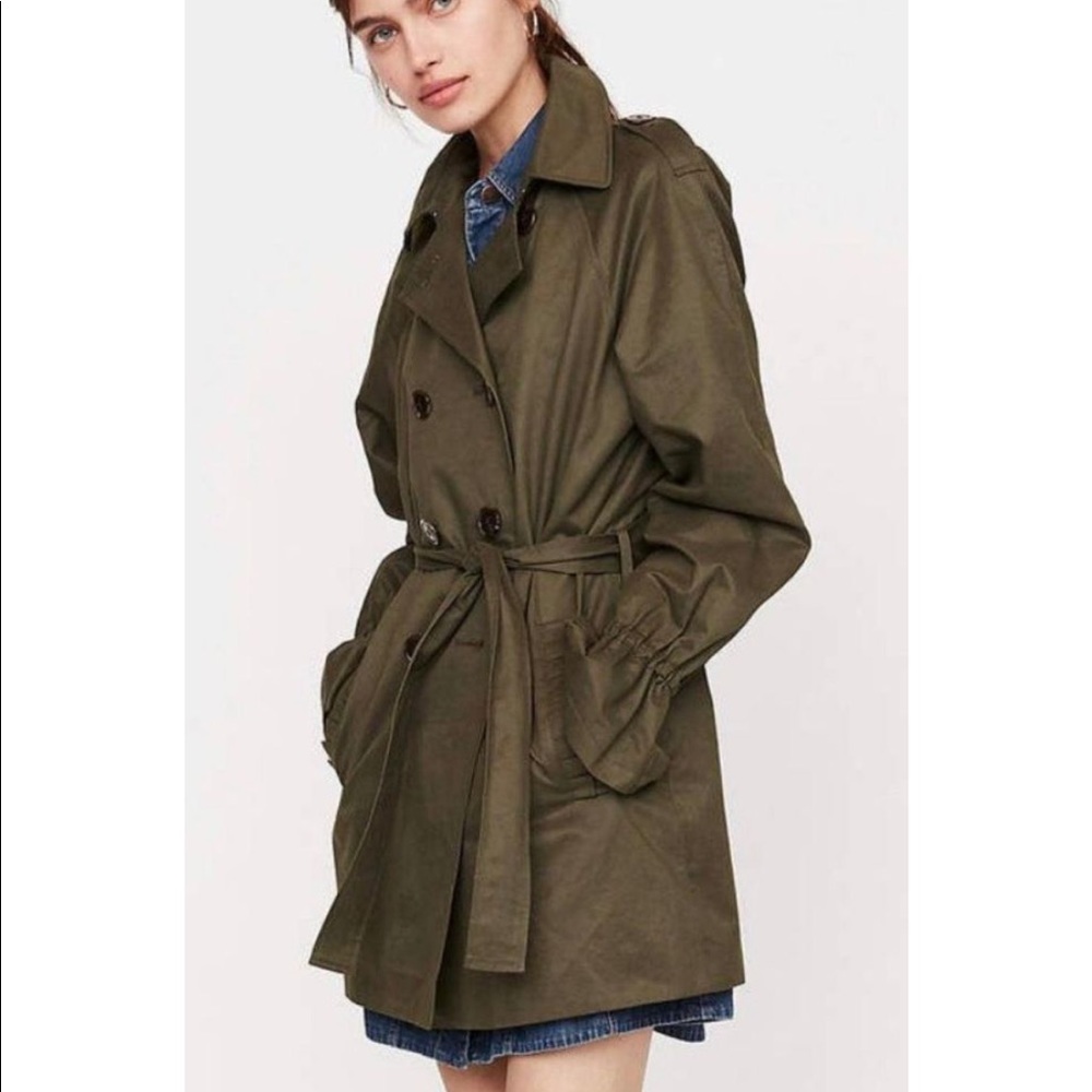 EXPRESS Army Green Trench Coat